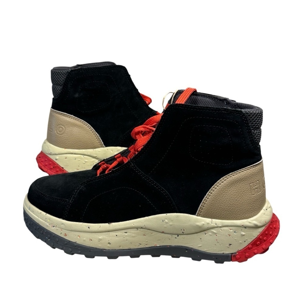 HOLO Stylish Black, red and Tan high top Men's Sneakers, Size 10, NWT